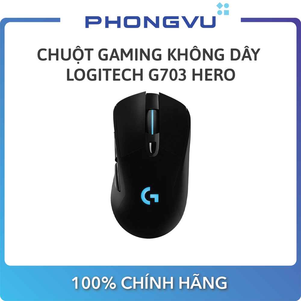 Chuột Logitech Bảo Hành Bao Lâu | Top bán chạy Lazada Shopee Sendo Tiki 10 Chuột gaming không dây Logitech G703 Hero - Bảo hành 24 tháng