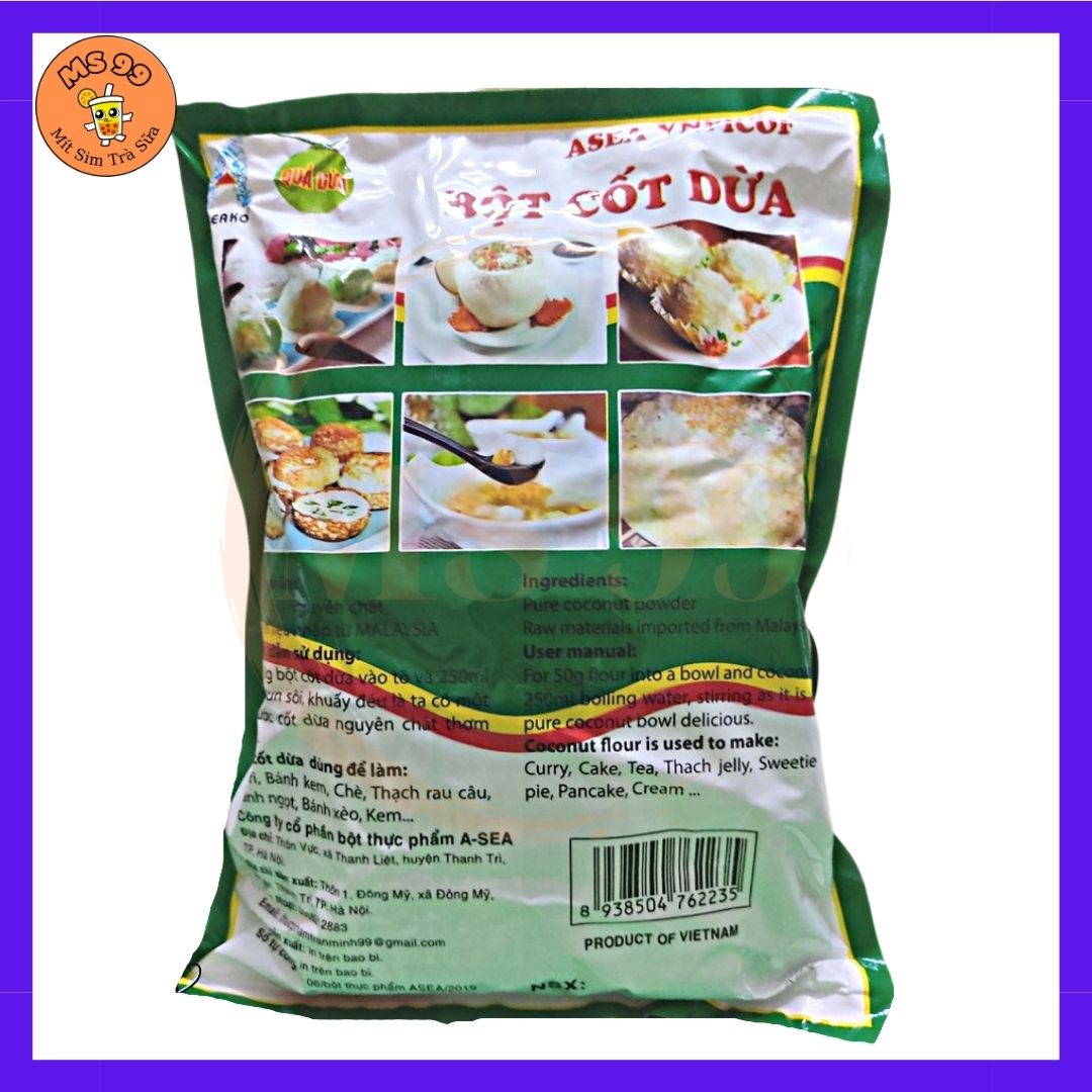 Bột cốt dừa 10 gói nhỏ/bột cốt dừa nguyên chất