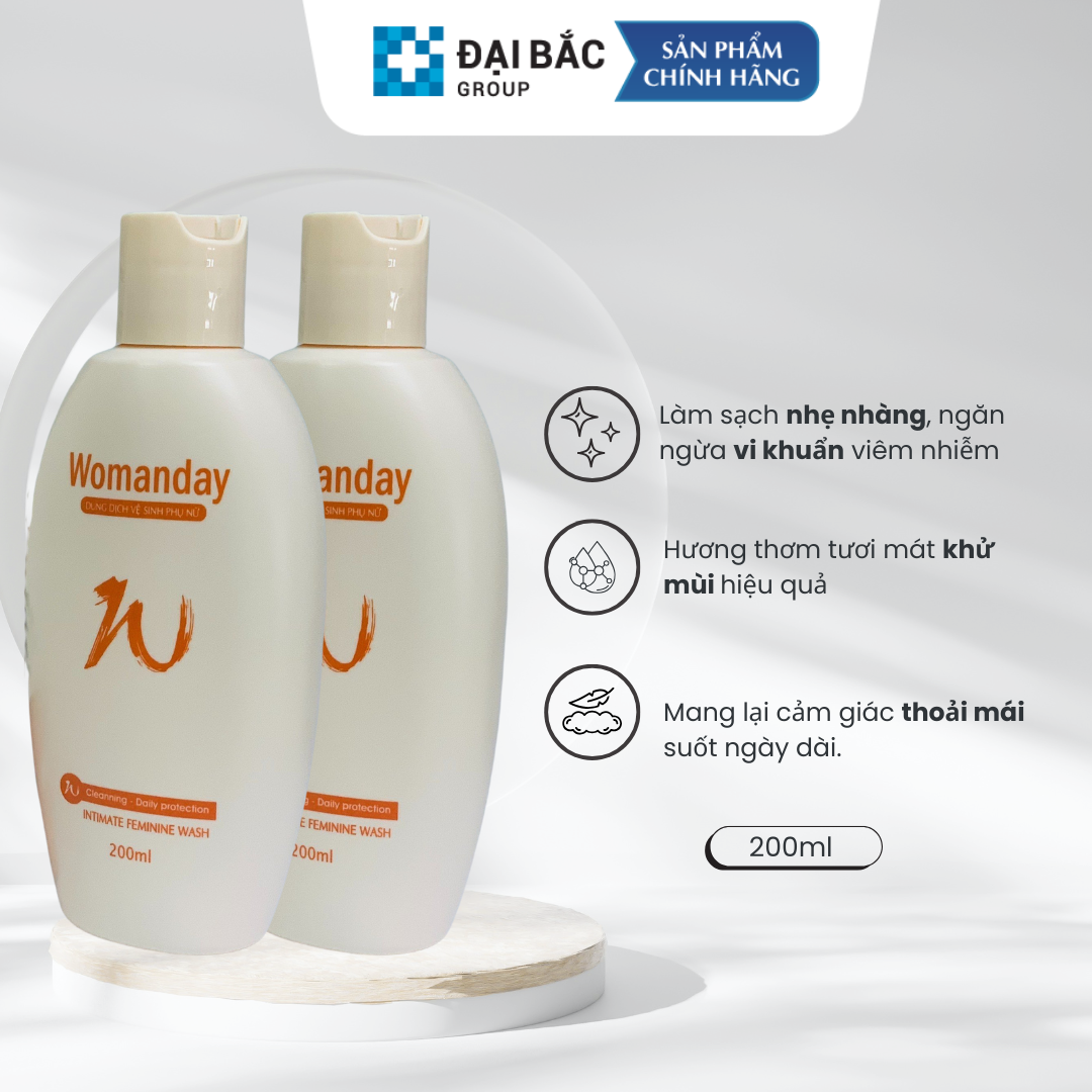 Combo 3 Bottles of Womanday Feminine Hygiene Solution 200Ml/Bottle