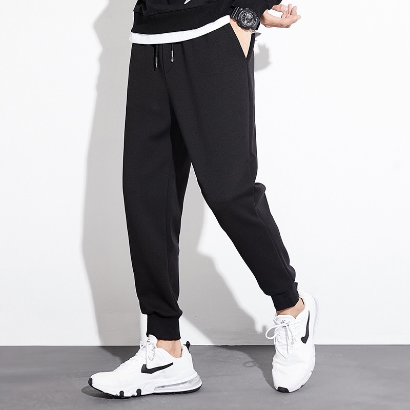 [Mặc Là Thích] Quần jogger trơn ❤️HÓT❤️Quần nỉ bông dáng Unisex form rộng gấu quần dây rút bo chun  jogger 3 màu S0