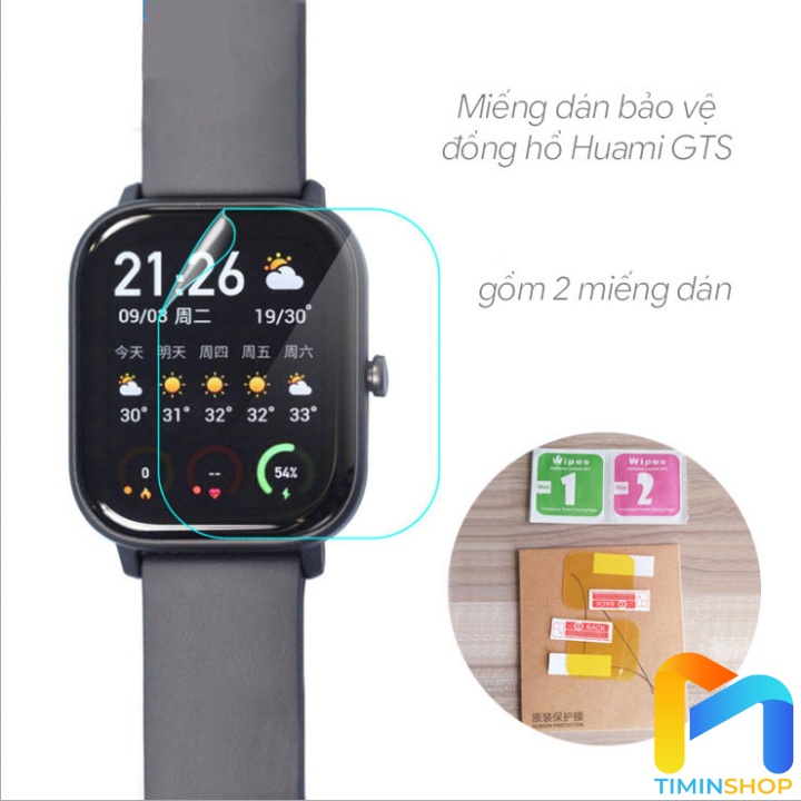 [HCM]Bộ 2 miếng dán cho Amazfit GTS 4/ 3/ 2/ 2e/ 2 mini/ 4 mini/ GTS