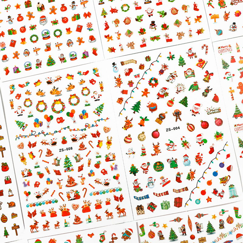 Sticker Trang Trí Móng Noel Siêu Đẹp ZS03