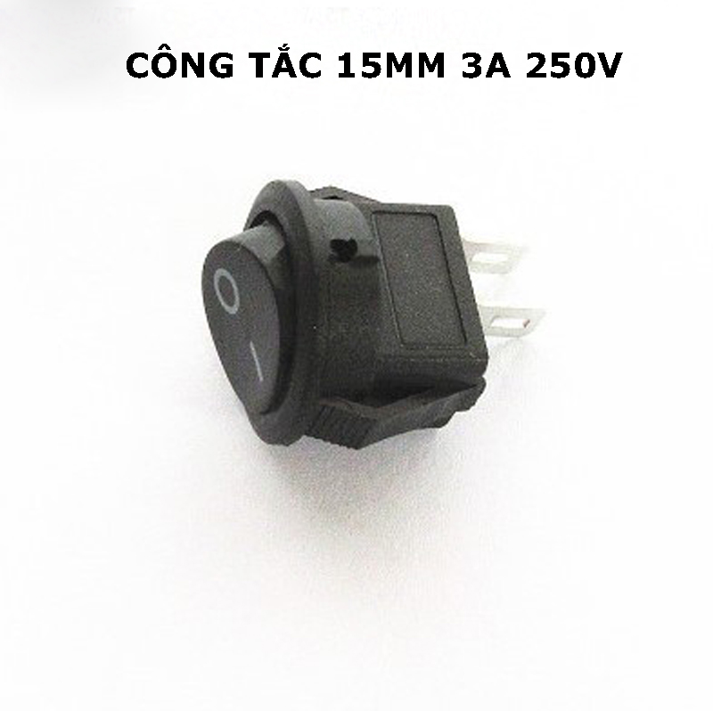 Công tắc TRÒN bập bênh 15MM 3A 250V