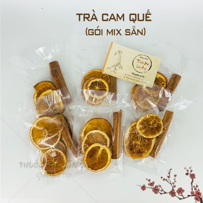Set 10 Gói Trà Cam Quế Sấy Lạnh (Có Hút Chân Không)