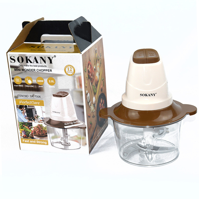 ( HÀNG CHÍNH HÃNG) MÁY XAY THỊT 300W 2.0L SOKANY 7006