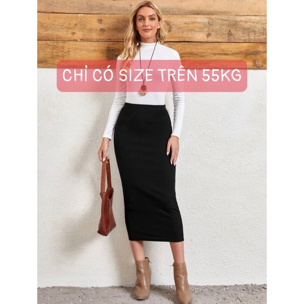 [ SIZE LỚN BIGSIZE 55Kg-100Kg ] CHÂN VÁY THUN DÁNG DÀI