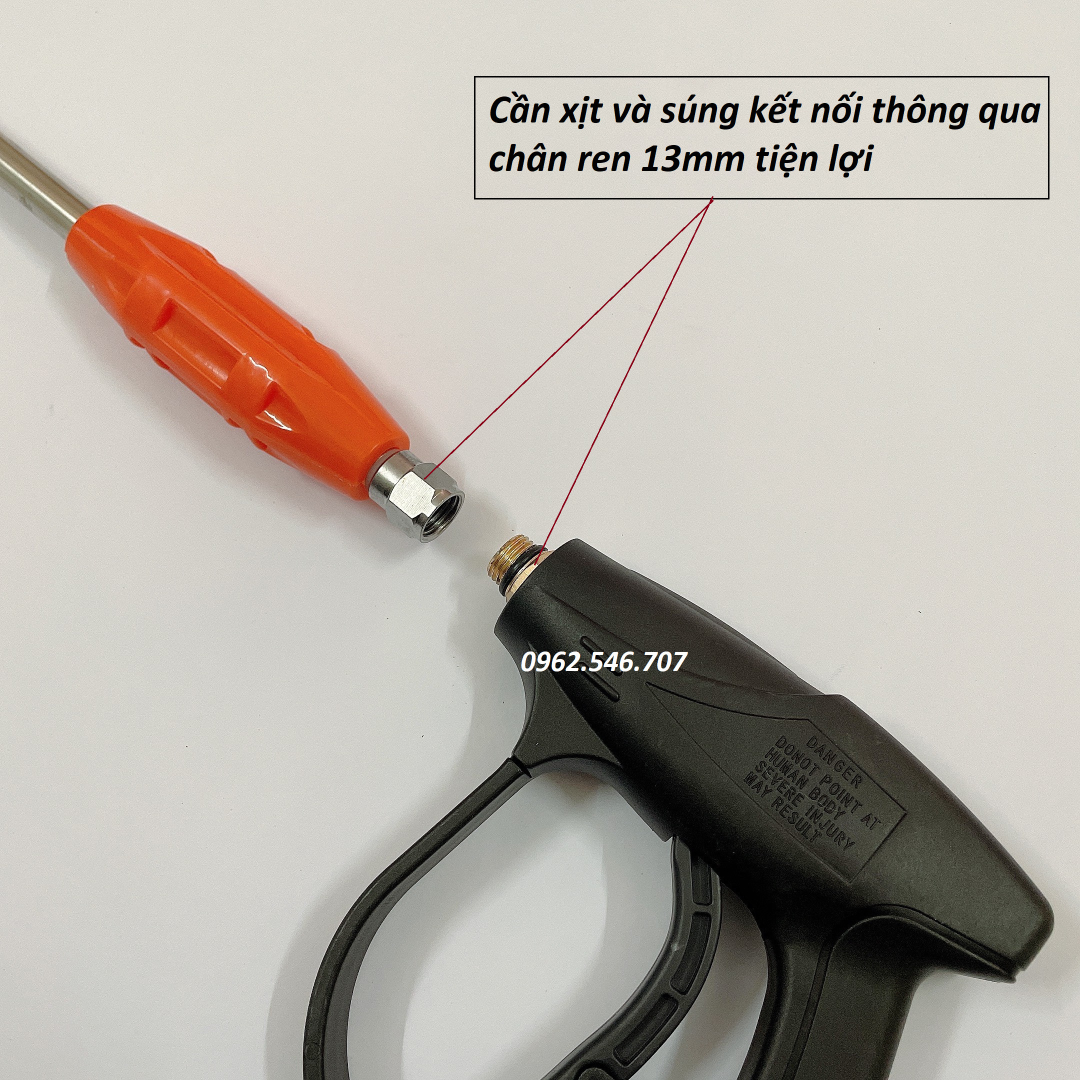 Cần xịt rửa xe áp lực - cần dài 0.6m