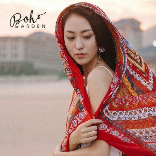 Khăn choàng Boho khăn thổ cẩm đa năng