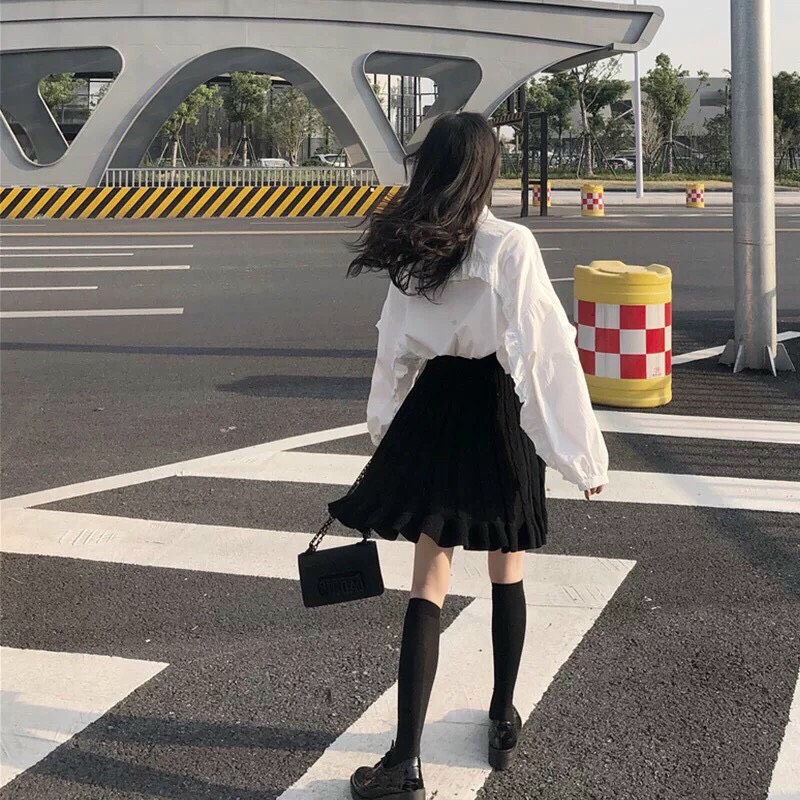 ÁO SƠ MI VIỀN BÈO SIÊU XINH-NU