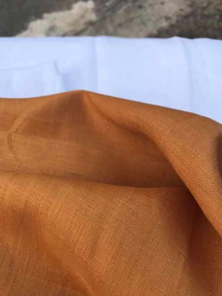 Vải linen tưng màu vàng bò tông trầm!