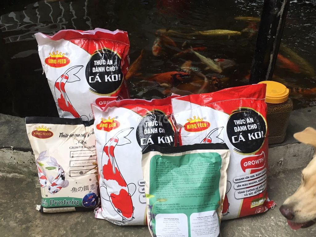 1KG Cám cá Koi tăng trưởng King Feed (42%Đạm)