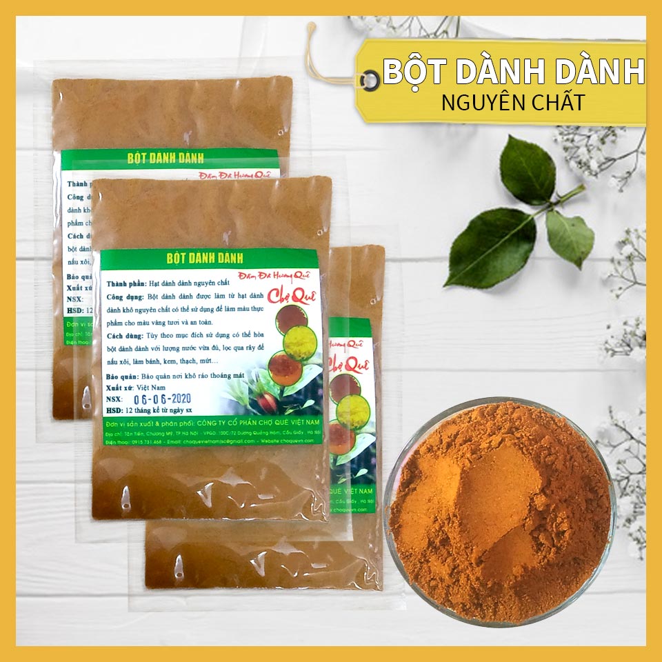 Bột Dành Dành Gói 50g Nguyên Chất Chợ Quê