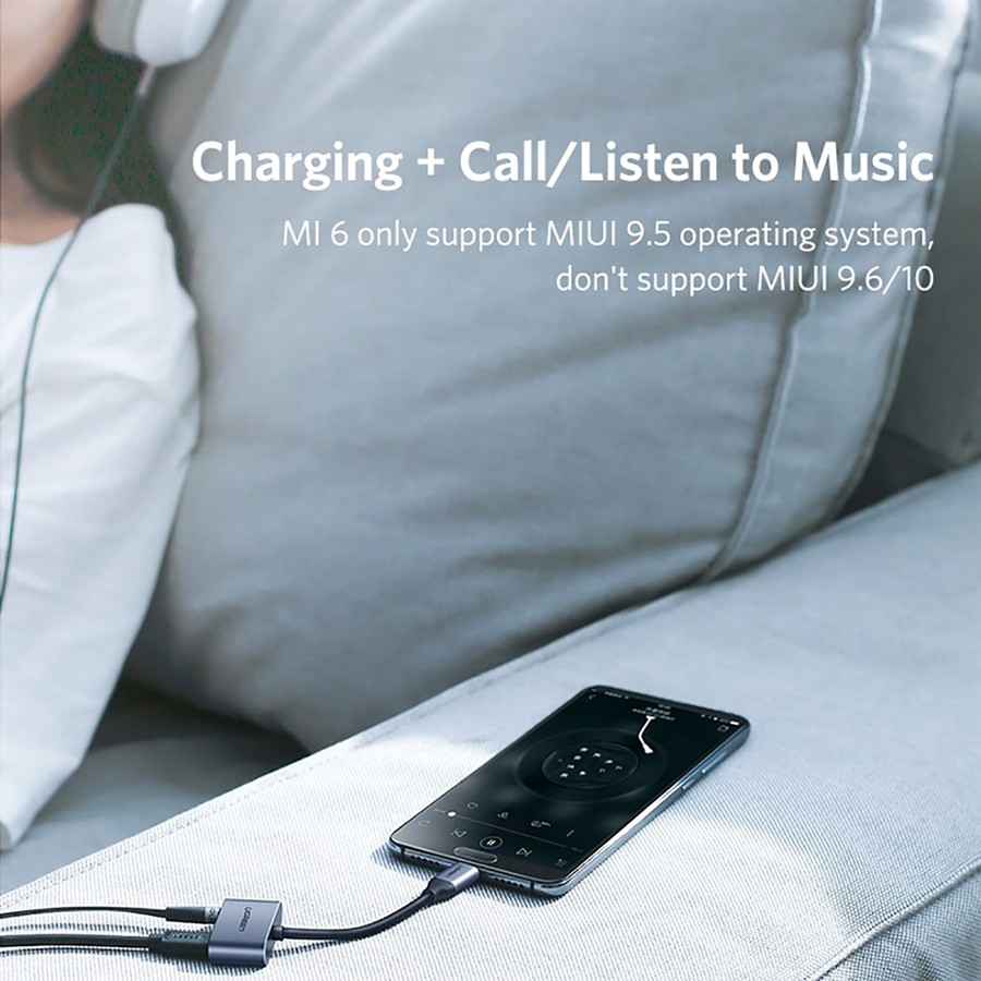 UGREEN 50596 - Cáp USB Type C ra Audio 3.5mm và USB-C cao cấp - HapuStore