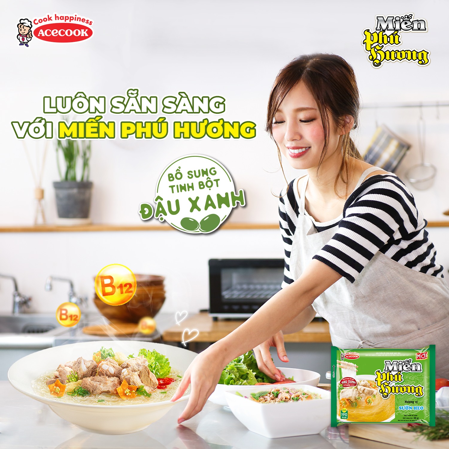 Thùng 24 gói miến Phú hương