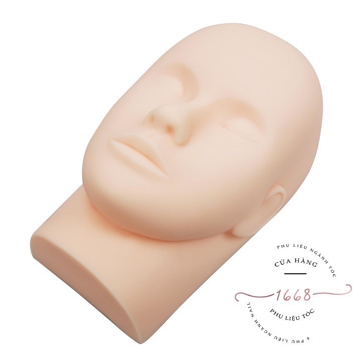 Đầu manocanh silicon mềm, đầu canh tập nối mi, massage trong spa,tmv