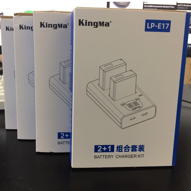BỘ 2 PIN + DOCK SẠC ĐÔI KINGMA LP-E17 CANON ( THẾ HỆ 2)
