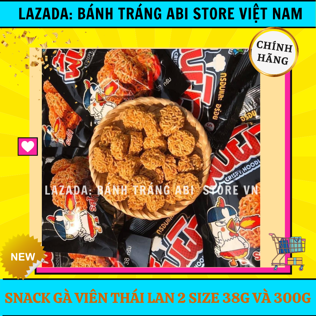 [SNACK MÌ GÀ CAY GÓI MINI] MÌ TÔM ĂN SỐNG DẠNG VIÊN THÁI LAN 38G