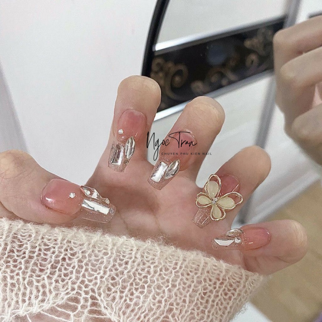[Ảnh Thật] Charm Đá Cao Cấp Đính Móng 10A