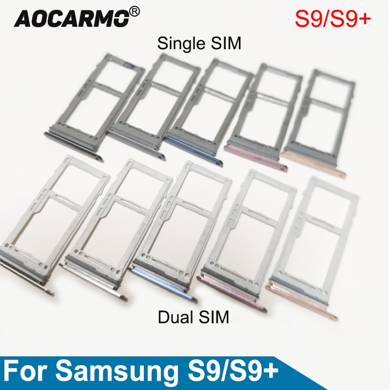 CW Aocarmo Single Dual Sim Card Tray Micro SD Slot Holder For Galaxy S9