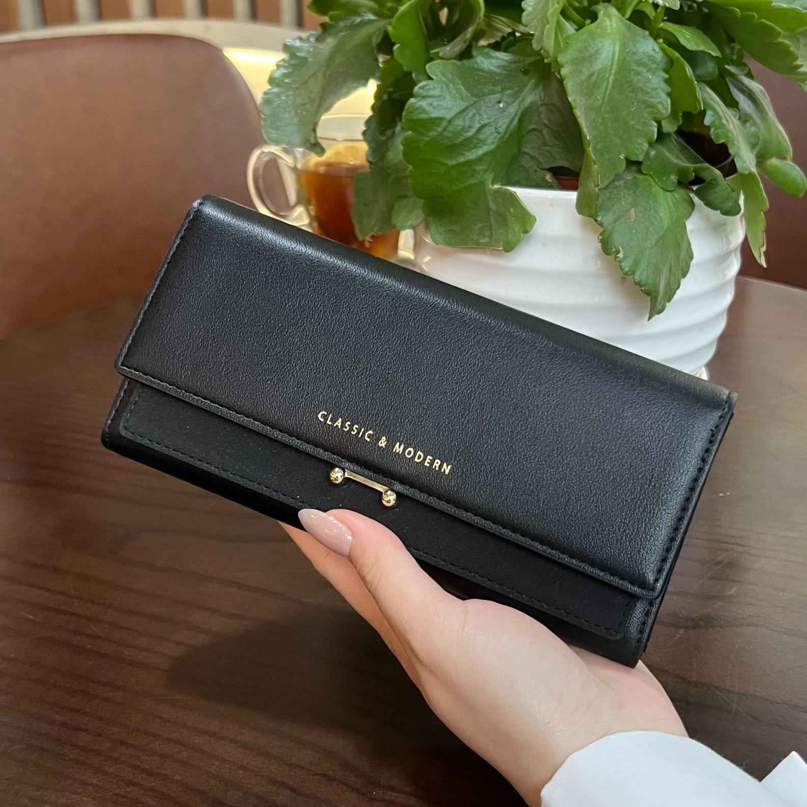 Ví Nữ Dài Cầm Tay Chính Hãng PERFECT FOR YOU Bóp Nữ Thời Trang Đựng Tiền Dự Tiệc Sang Trọng Thanh Lịch Da Cao Cấp Nhiều Ngăn Tiện Dụng Siêu Đẹp Giá Rẻ TL07 - Tukado