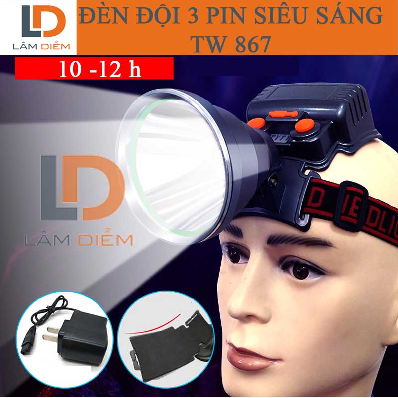 ĐÈN PIN ĐỘI ĐẦU SIÊU SÁNG CÔNG SUẤT LỚN TW 867 - 866 - s980