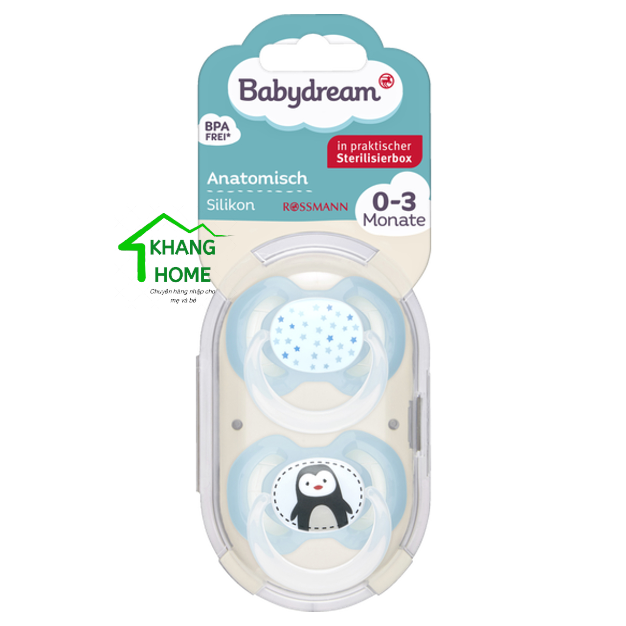 NÚM VÚ/TI GIẢ BABYDREAM SIZE 0 - 3 THÁNG (LOẠI 1 CÁI HOẶC 2 CÁI/SET)
