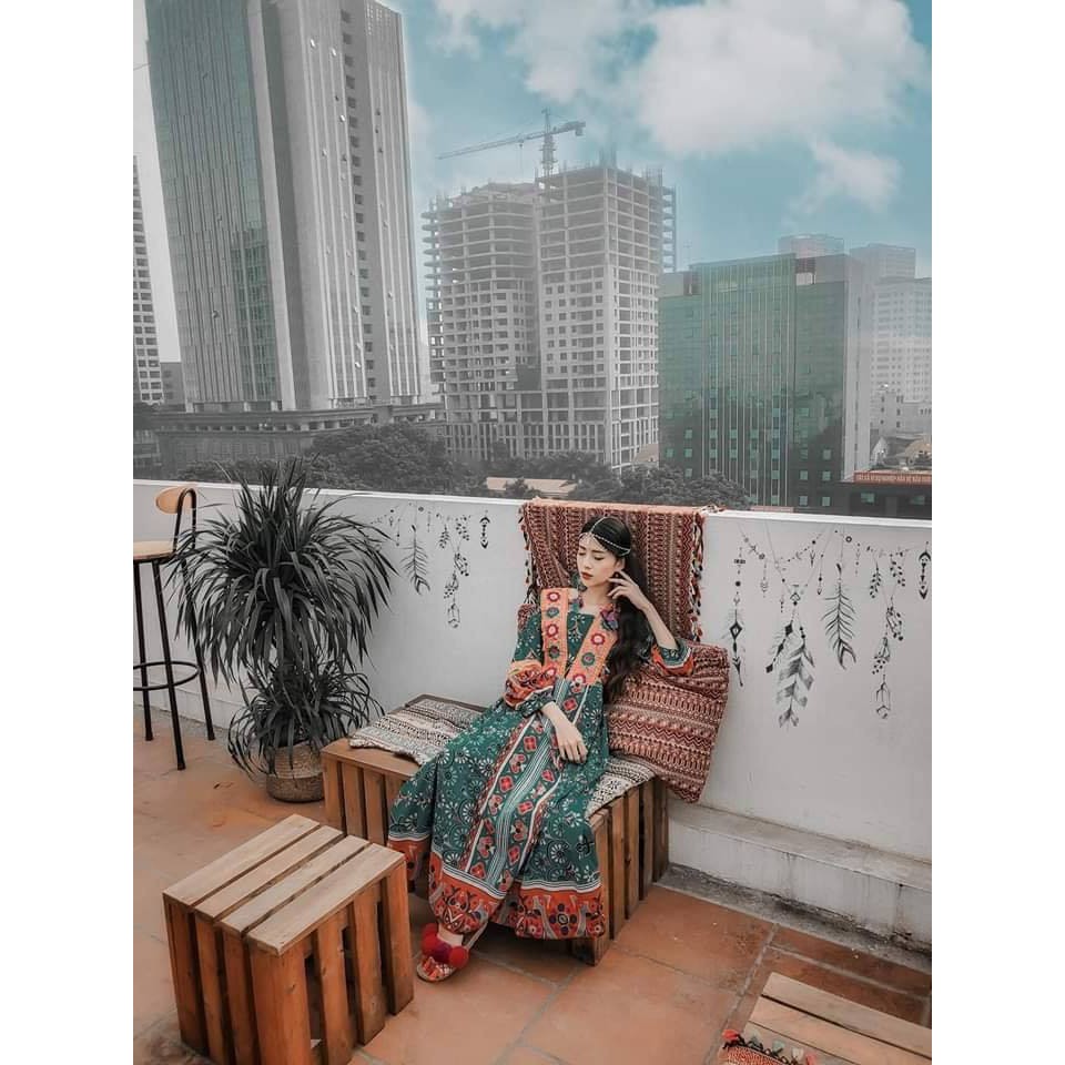 Váy Thổ Cẩm Phong Cách Boho Vintage ( Ảnh Thật )