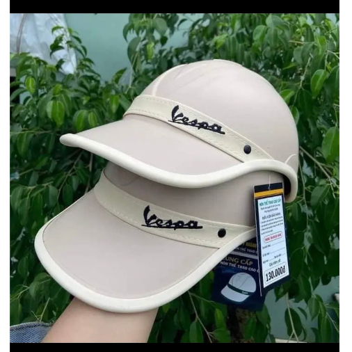 nón bảo hiểm kết nữ vespa có lổ để tóc