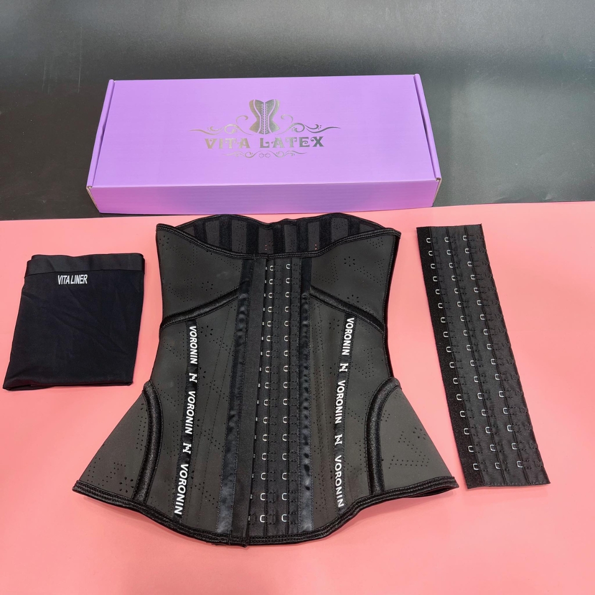 BẢN NÂNG CẤP 2025 đai Voronin biến nhiệt cao cấp mới (tặng kèm thanh nới + áo liner + thước đo)-lựa chọn hoàn hảo để có 1 body mơ ước