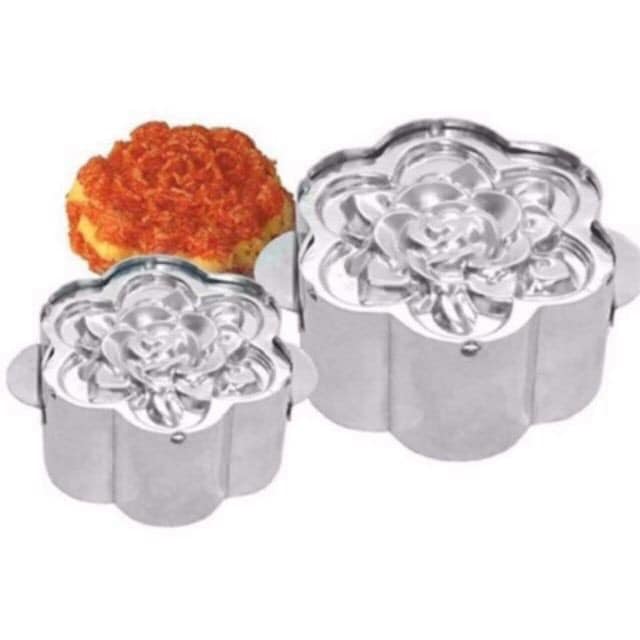 KHUÔN LÀM XÔI INOX HÌNH HOA HỒNG SIZE LỚN SIZE NHỎ