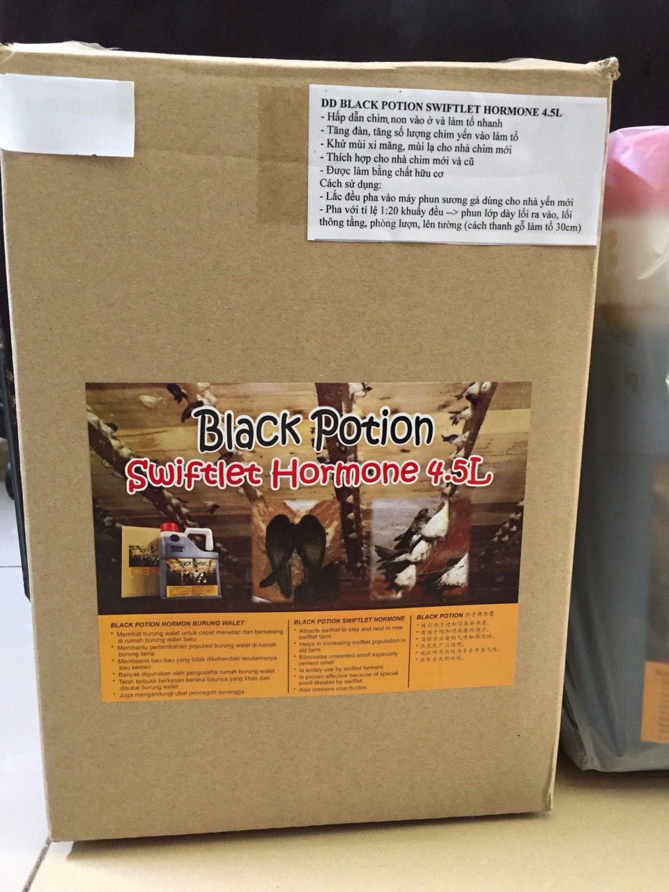 [SP000187] DUNG DỊCH BLACK POTION SWIFTLET HORMONE 4.5L