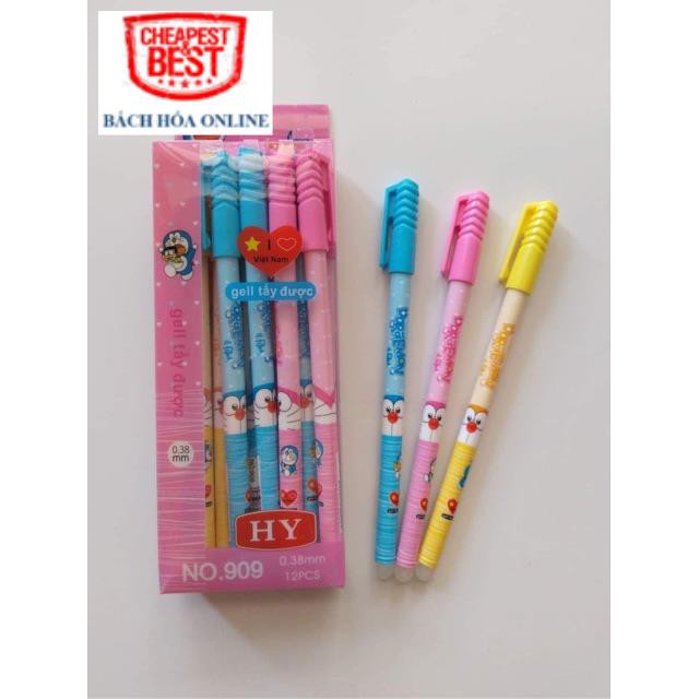 12 cây Bút gel xóa được Cenva Doremon 1306
