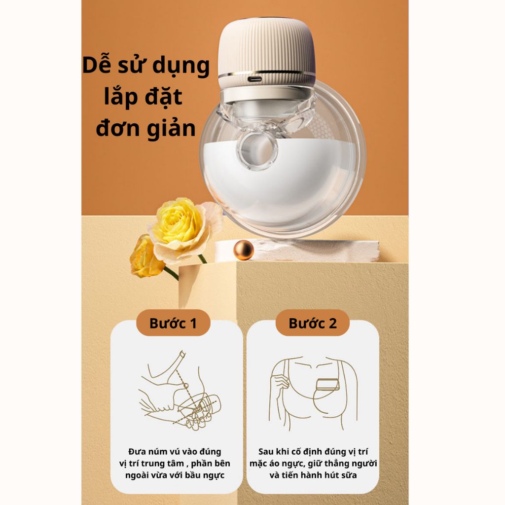 Wireless Smart breast pump-4 modes manual breast pump with comfortable