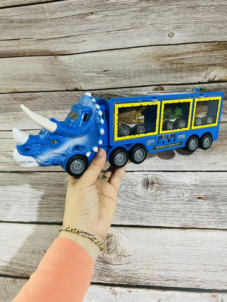 Đồ chơi xe khủng long Enfa có đèn có nhạc ( có sẵn pin )