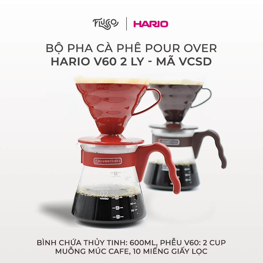 Set coffee Hario V60 2 cups-VCSD