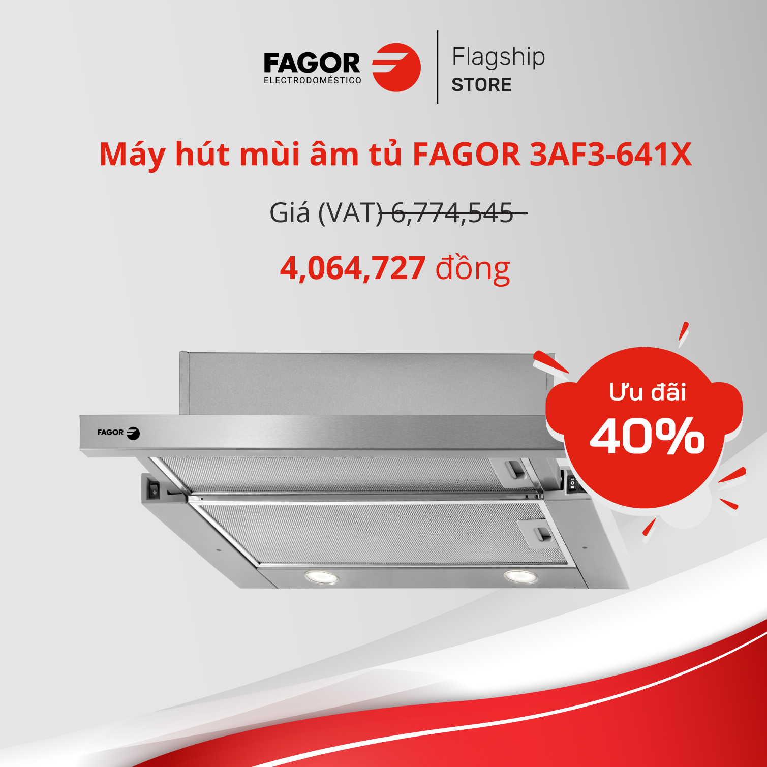 Máy hút mùi âm tủ FAGOR 3AF3-641X
