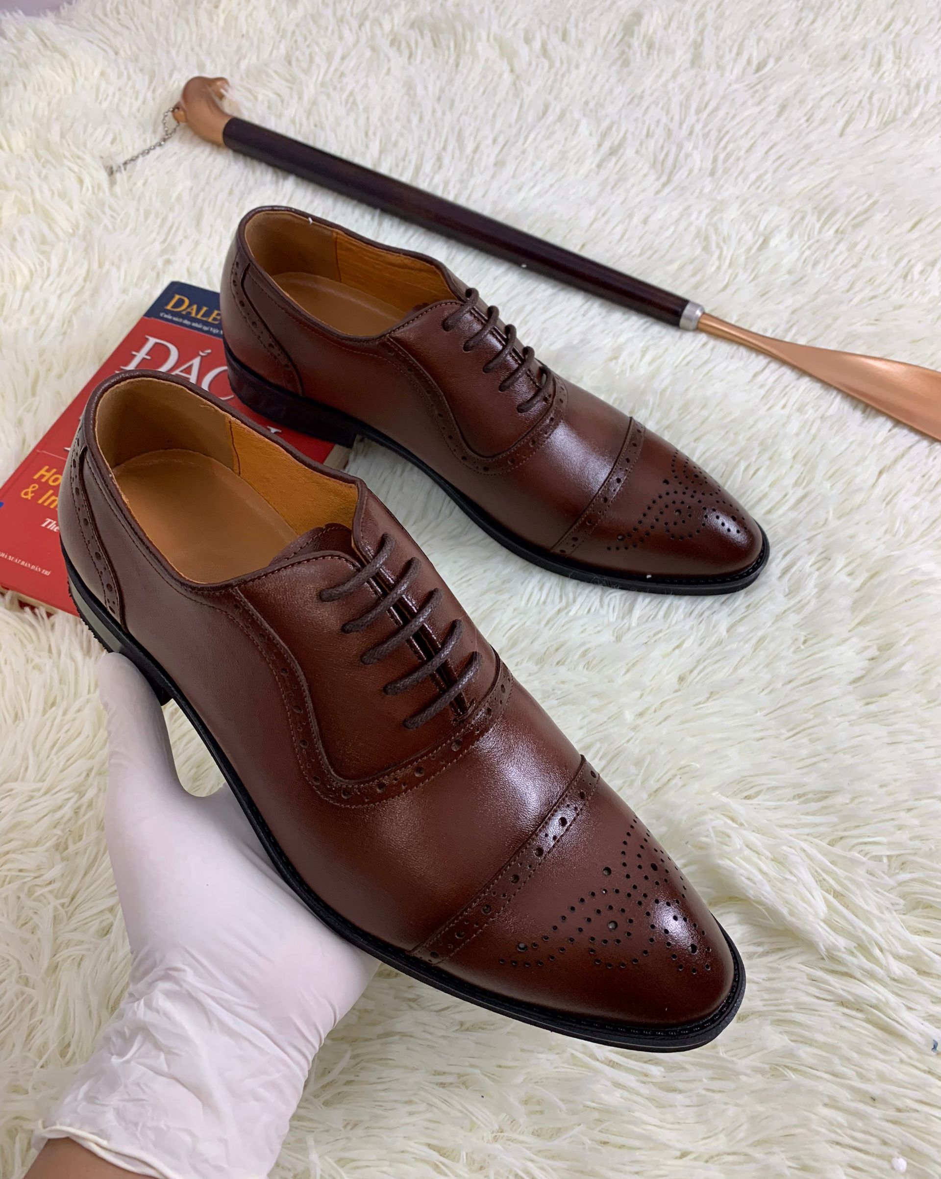 Giày Buộc Dây OXFORD Da Bò Thật - Phong Cách CLASSIC Công Sở Basic