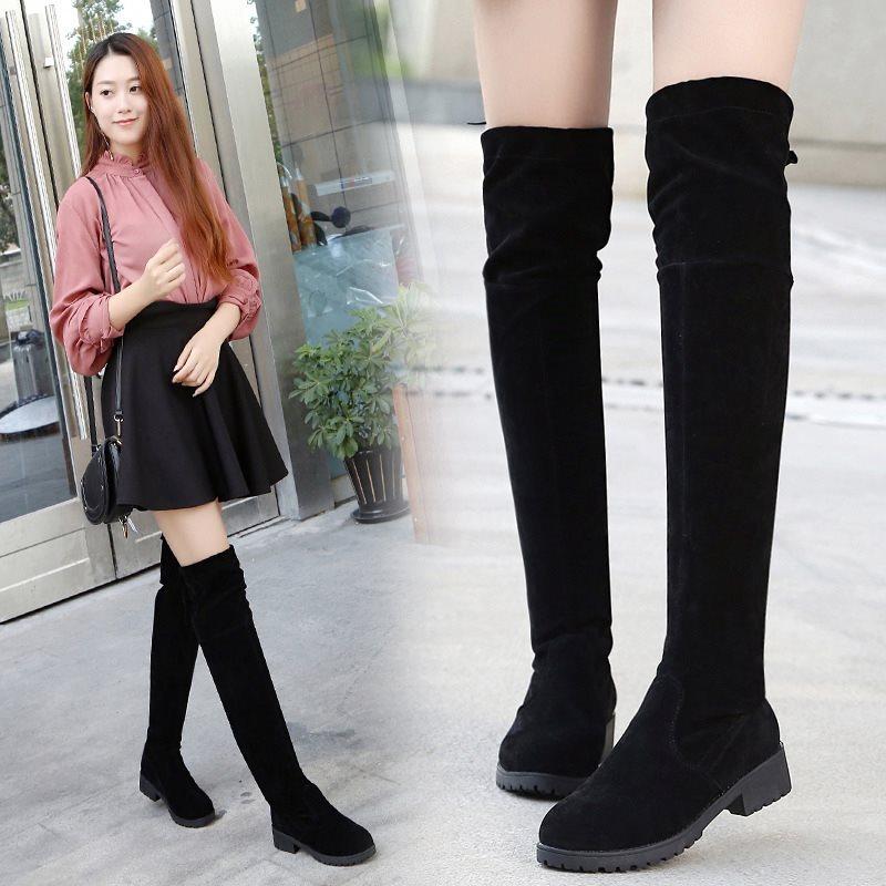 Boot đùi da lộn đến 3cm hot 2018 SSV1930-gcg16