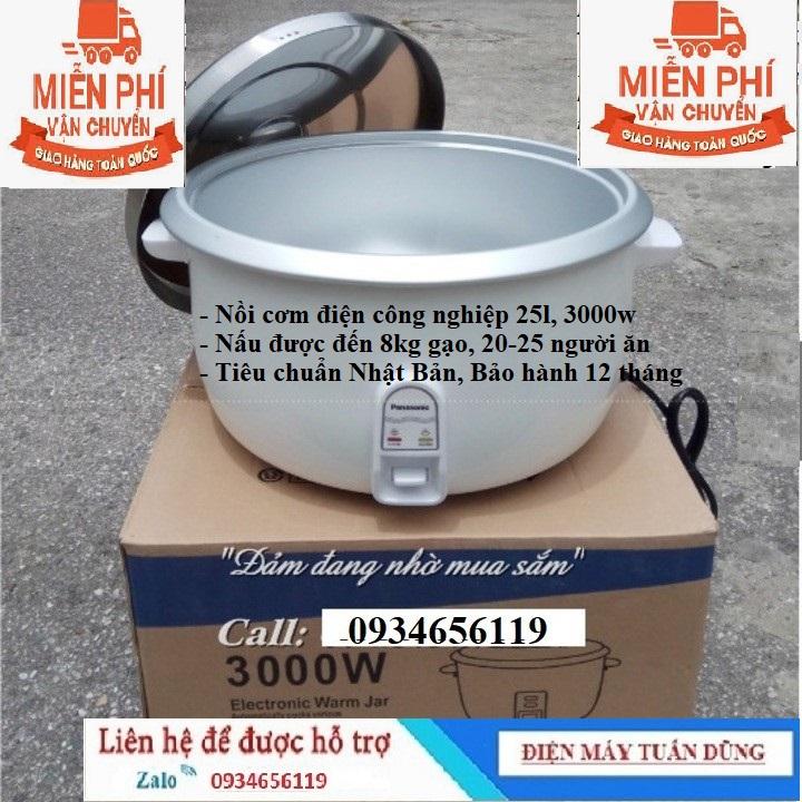 Nồi cơm điện công nghiệp pana - Cuckoo 25l, 3000w, nấu đưoc 6kg gạo cho 20 -25 người ăn, noi com dien uy tín bảo hành 18 tháng toàn quốc