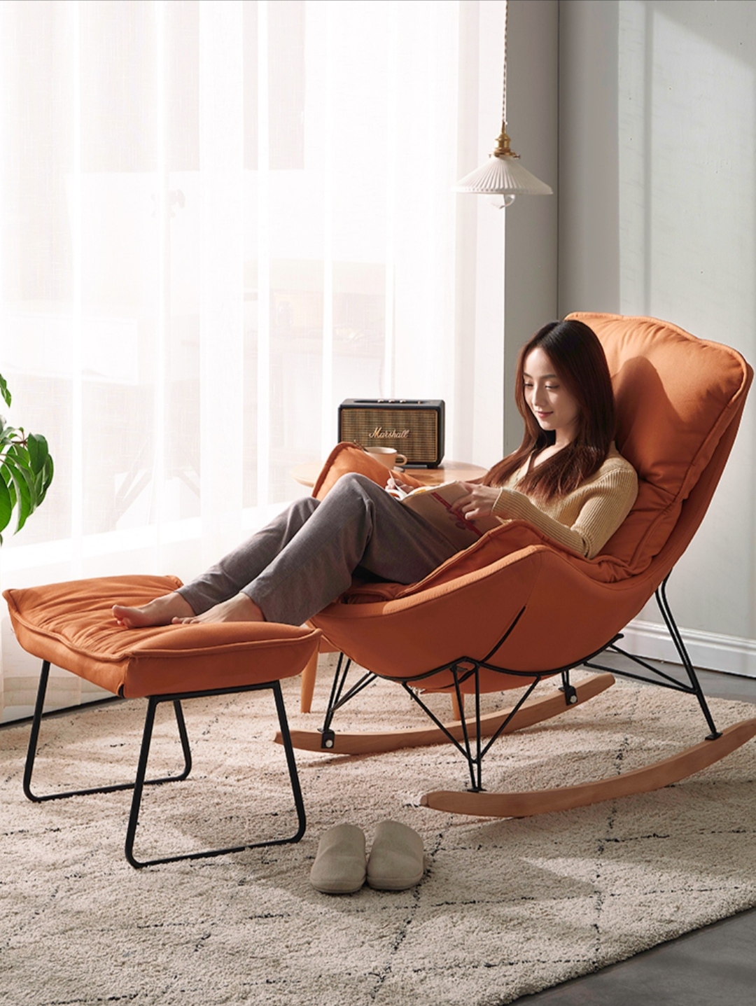 [ TẶNG GHẾ ĐÔN ] Ghế Sofa bập bênh thư giãn văn phòng _ Hona buy