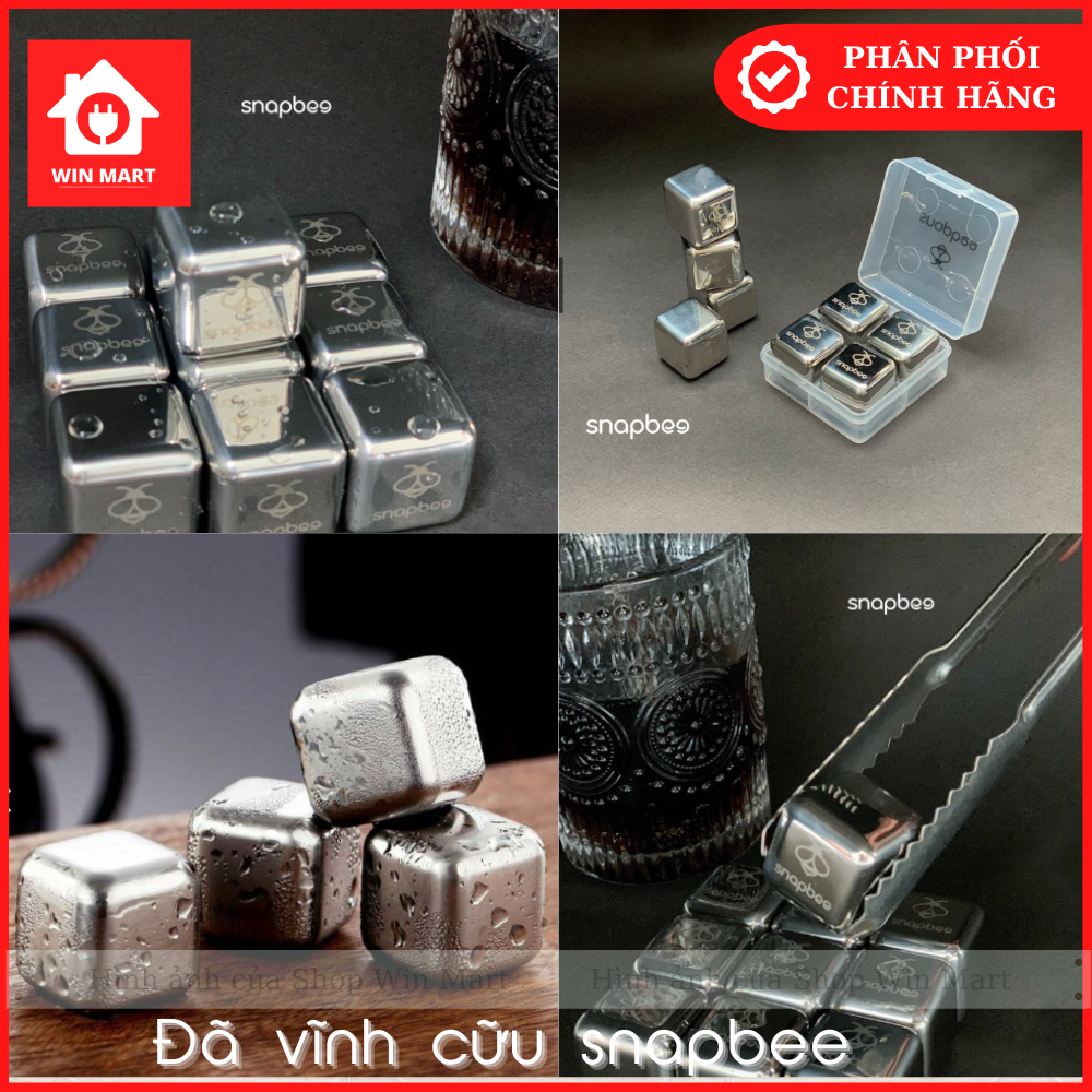 Đá lạnh vĩnh cửu Inox 304 cao cấp Snapbee (hộp 4 )