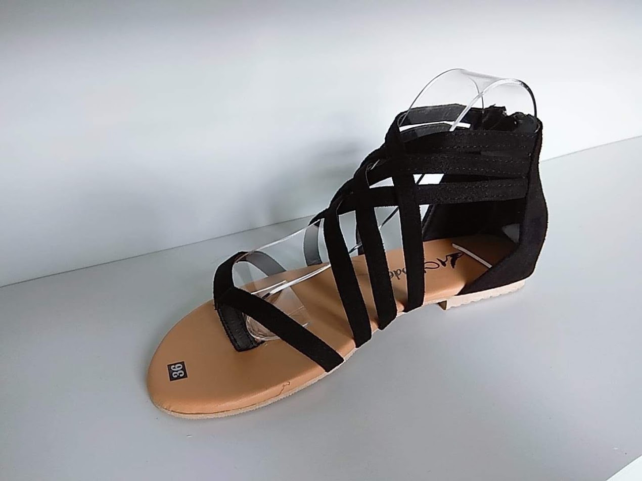 Giày sandal chiến binh dây kép đế bằng