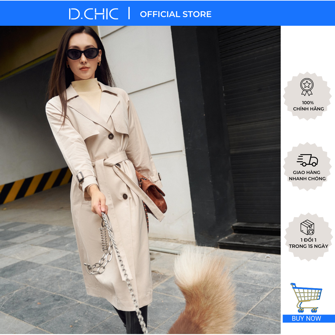 D.CHIC Áo Trench coat 3 cúc MS: 970276