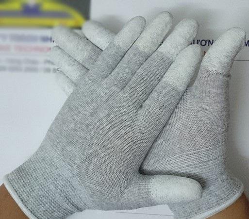 Găng tay Carbon phủ PU ngón cao cấp
