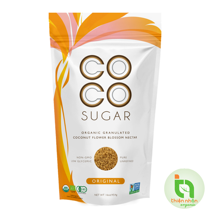 Đường mật hoa dừa hữu cơ PT CoCo 454g , Hộp 50 gói x4gr Organic Coconut Sugar