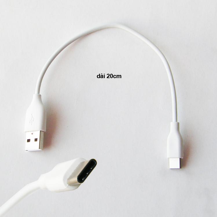 Cáp sạc ngắn Type-C 20cm Chuẩn