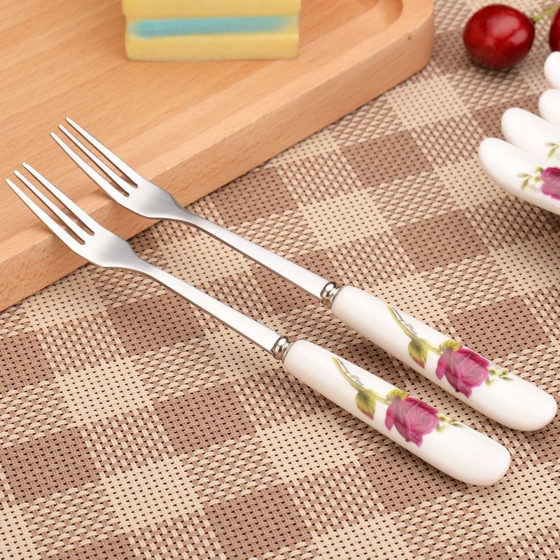 Bộ nĩa trái cây nhiều mảnh, nĩa trái cây bằng thép không gỉ, nĩa trái cây tráng miệng, nĩa nhỏ bánh trung thu, nĩa ăn, bánh ngọt