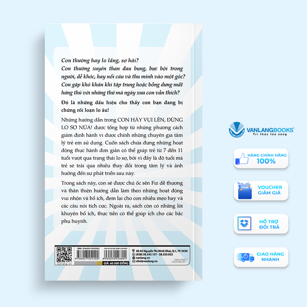 Sách - Con hãy vui lên, đừng lo sợ nữa!-Vanlangbooks