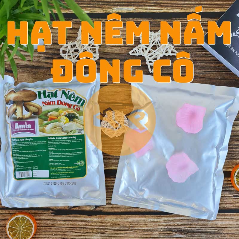 [YENPHUONG.STORE] Hạt nêm chay nấm Đông Cô Amla 450g