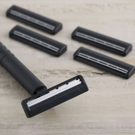 Set dao cạo râu 2 lưỡi kép KAI (1 thân, 5 lưỡi)